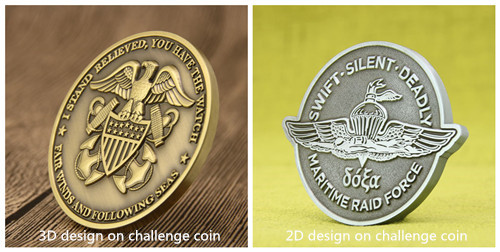 3D VS 2D Challenge Coins 3D VS 2D Challenge Coins